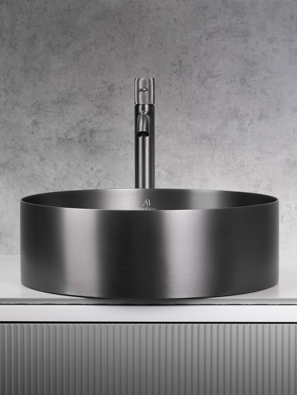 Раковина AltroBagno Luna 001002 MtGr из нержавеющей стали