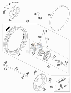 Диск тормозной задний KTM SX-65, HQV TC-65,GASGAS MC-65 21-22