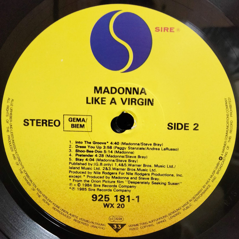 Madonna / Like A Virgin (LP)