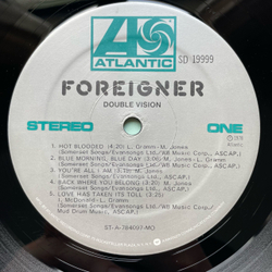 Винтажная виниловая пластинка LP Foreigner Double Vision (США 1978)