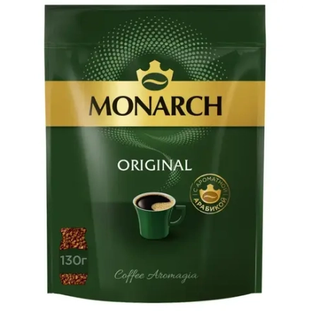 Монарх Кофе растворимый Оригинал, пакет, 130г. Monarch
