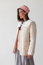 Телогрейка, Сливочный с цветами