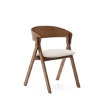 Стул Godia из дерева в цвете венге и бежевого шенилла