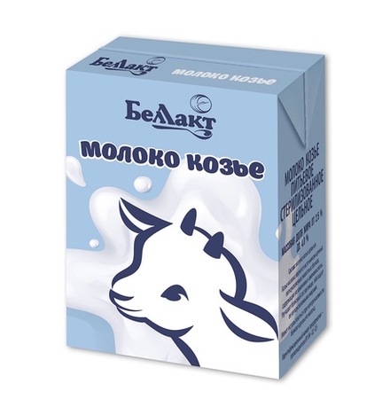 Молоко козье стерилизованное цельное 2,5 % - 4,0% 200мл Беллакт