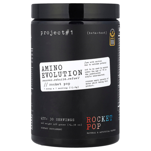 Project 1 Nutrition, Amino Evolution, рокет-поп, 408 г (14,39 унции)