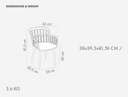 Кресло пластиковое EVA-P Armchair