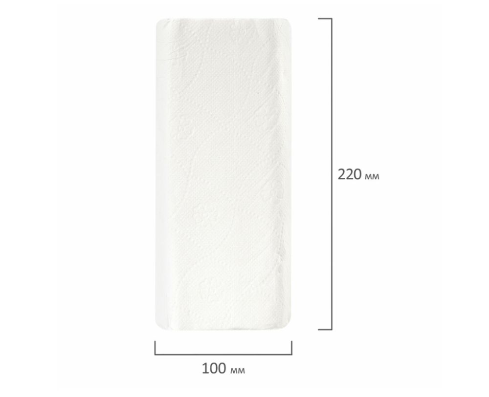 Полотенца бумажные бытовые, спайка 4 шт., 2-х слойные (2х18 м), ЛАЙМА, 22х23 см, белые, 126906