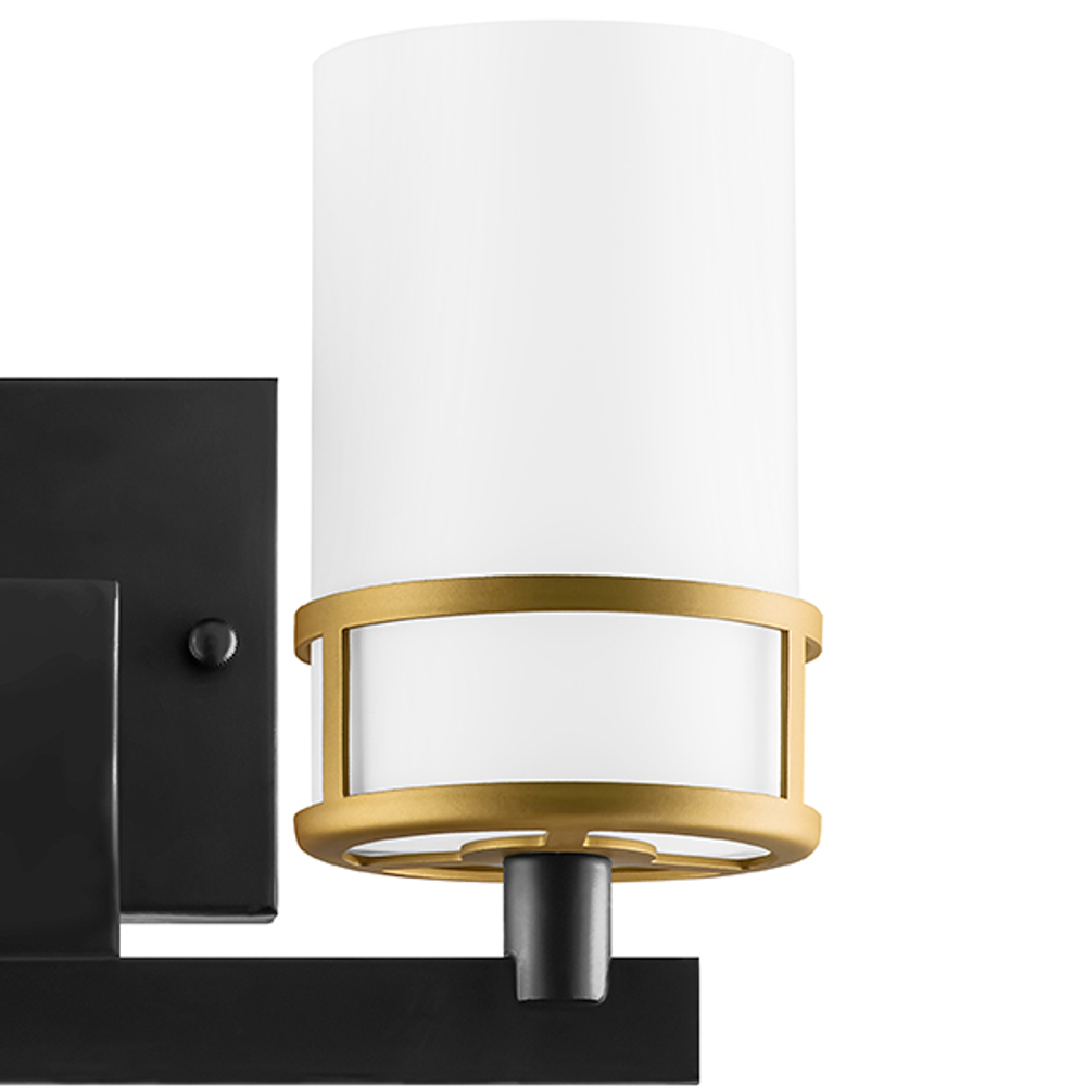 731627 Бра CERO 2х40W E14 ЧЕРНЫЙ/ЗОЛОТО/БЕЛЫЙ