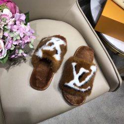 Louis Vuitton Fur Slide