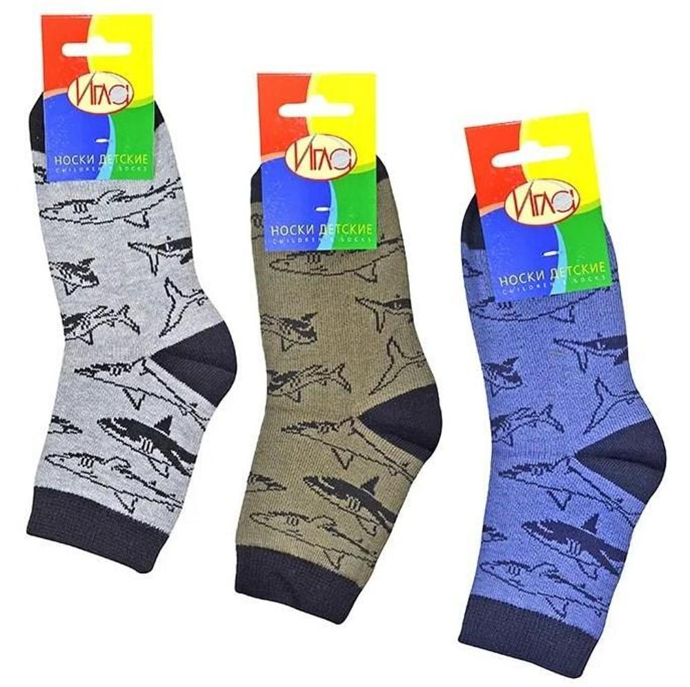 Носки для мальчиков 93и, р.22 в ассорт. (Игла), 1 шт.