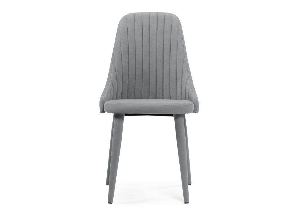 Стул на металлокаркасе Woodville Морос с чехлом микровелюр катания сильвер