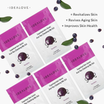 Idealove, Superfood Skin Savior, маска с суперфудами, асаи, 5 шт. по 20 мл (0,68 жидк. унции)