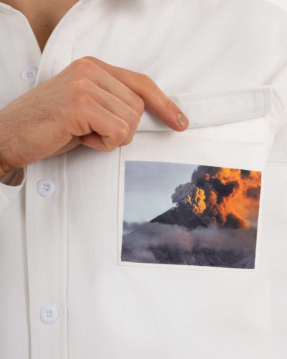 Рубашка Kefirmaykifer Вулкан хлопковая белая