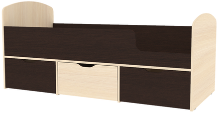 Кровать КарИВи Малыш Мини  Дуб Молочный Венге
