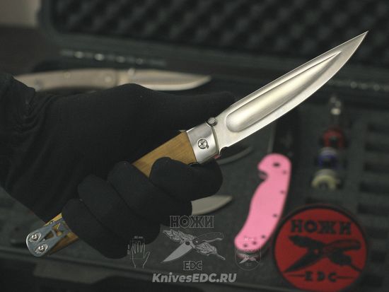 Складной нож якут Steelclaw Саха c клинком из стали D2, рукоять дерево