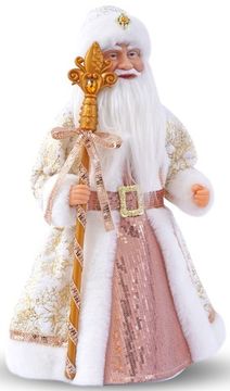 Дед Мороз Большой (золотой) (текстиль) – Премиум 500 г.