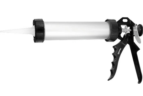 Пистолет для герметика, 400 мл, закрытый, алюминиевый корпус, круглый шток 8 мм, 886475, SPARTA