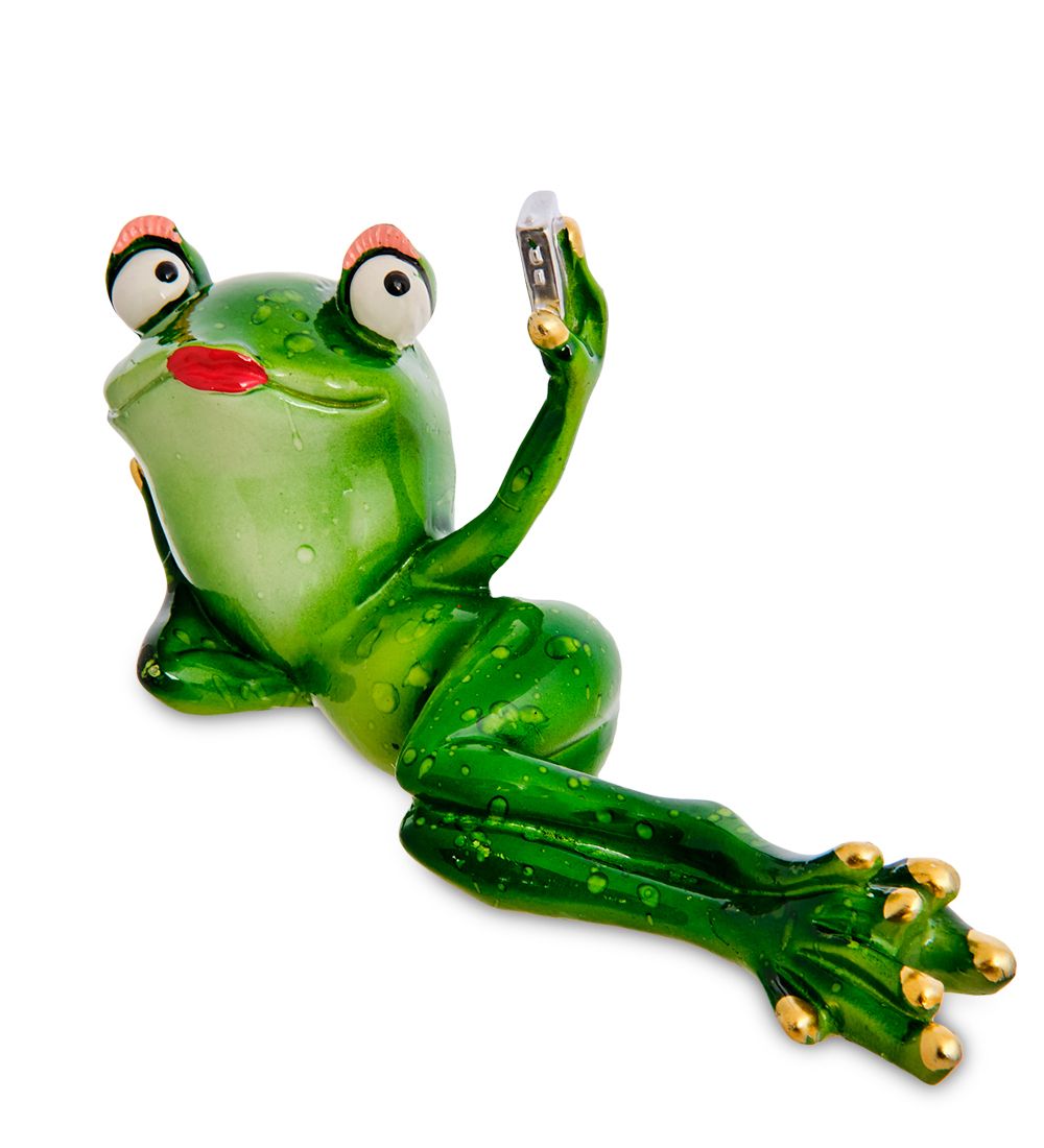 MN-161/2 Фигурка «Лягушка - селфи на пляже»