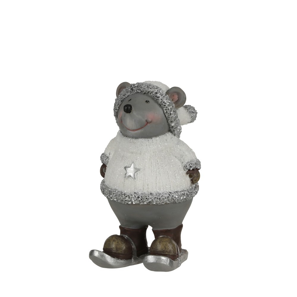 Декор Мышь 8х8х13см House of Seasons серая