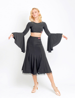 Топ для танцев с рукавом клеш