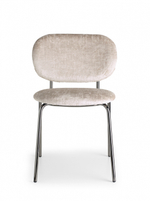 Стул металлический c обивкой Scab Design Si-Si Bold, черный никель, бежевый