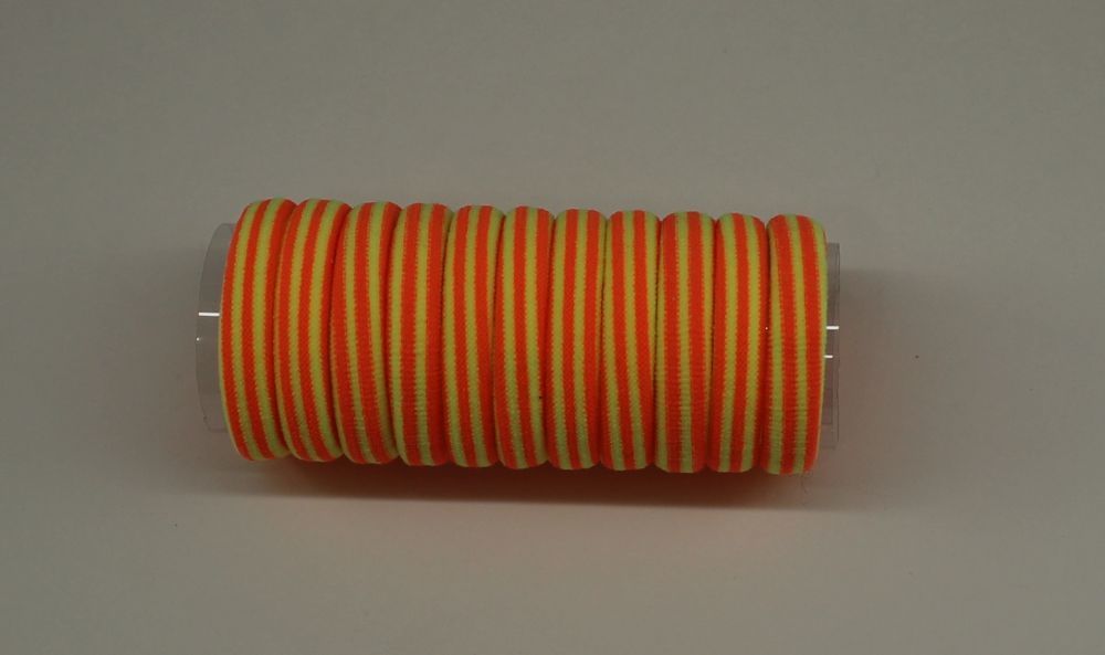 Резинка для волос бесшовная 4 см, полоска, цвет № 01 желто-оранжевый (1уп = 24шт)