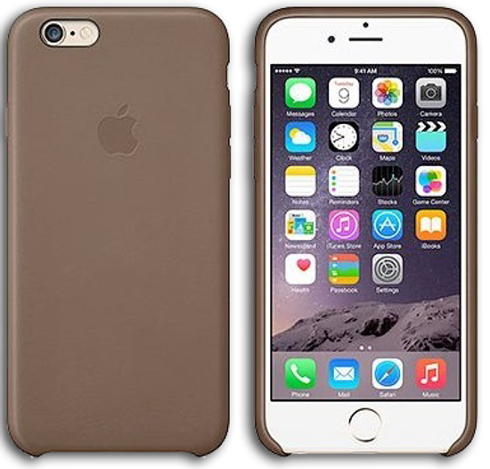 Apple Leather Case Olive Brown (оливковый) MGQR2ZM/A