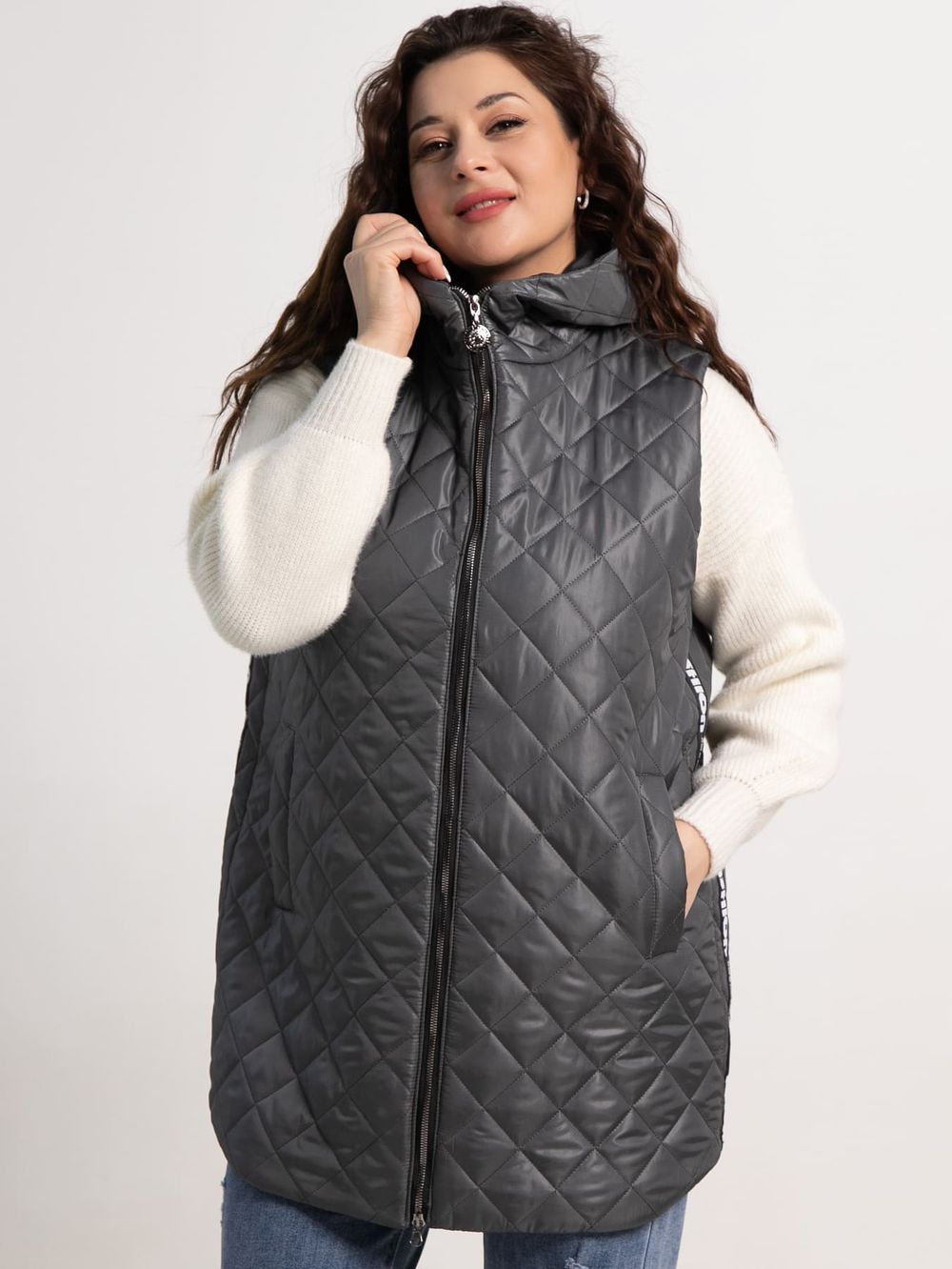 Жилет утепленный Фирменный стиль (графит) Б15320-18М LT Collection