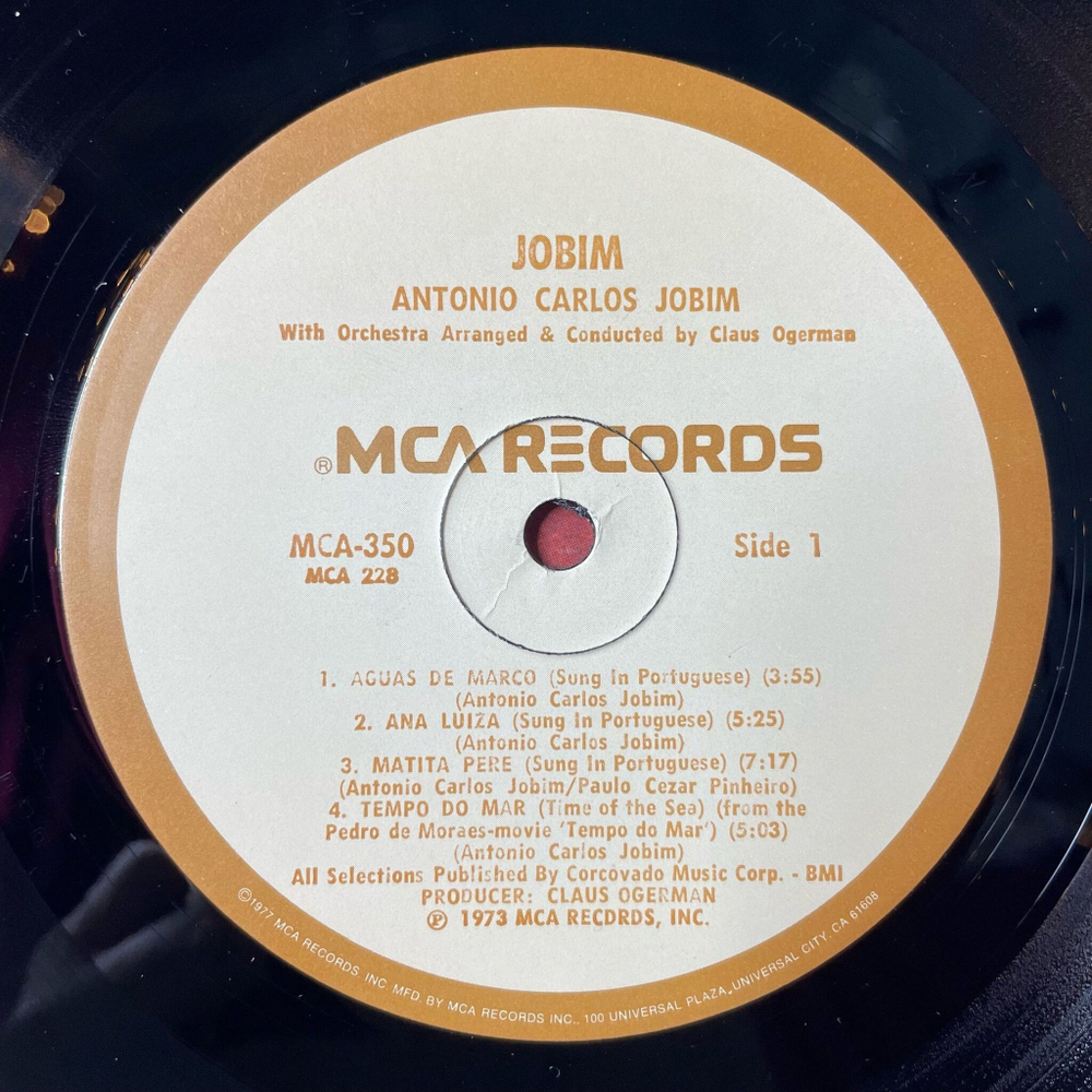 Винтажная виниловая пластинка LP Antonio Carlos Jobim (USA 1973)