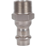 ROMMER Переходник с НР 15x3/4" из нержавеющей стали прессовой