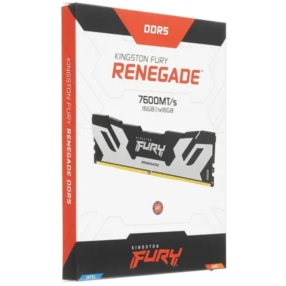 Оперативная память Kingston 16GB 7600MT / s DDR5 CL38 DIMM FURY Renegade Silver XMP KF576C38RS-16