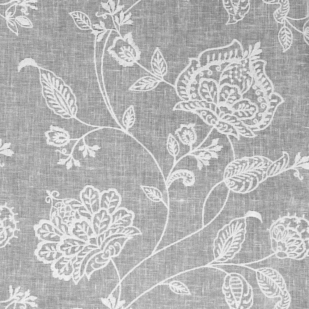 Тюль с вышивкой на нежном батисте Vistex арт. Fiore col. naturale (высота 300 см, Турция)