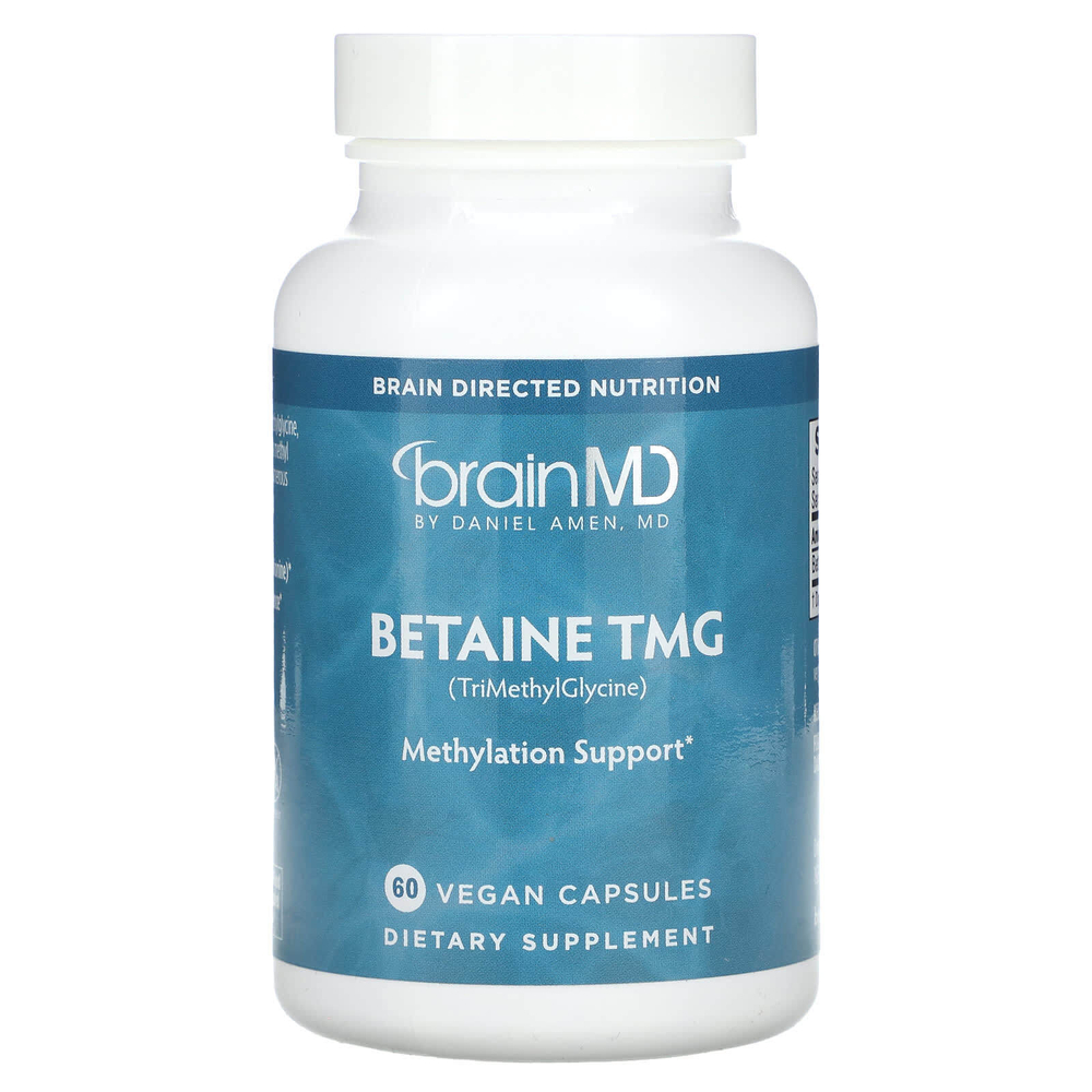 BrainMD, Бетаин TMG, 60 веганских капсул (500 мг в каждой капсуле)