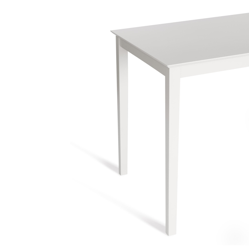 Обеденный комплект Хадсон (стол + 4 стула)/ Hudson Dining Set дерево гевея/мдф, стол: 110х70х75см / стул: 44х42х89см, pure white (белый 2-1), ткань кор.-зол.(1505