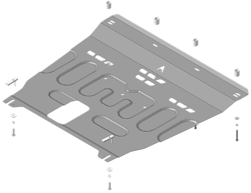 Стандартная Защита картера Двигателя, КПП. 1,5 мм, Сталь. для KIA Optima 2016-2020, Hyundai Sonata VII 2017-2019 АвтоСтандарт.50914