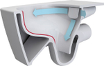 Комплект Vitra 9004B003-7202 подвесного безободкового унитаза S20 Rim-Ex с инсталляцией и кнопкой, сиденье микролифт