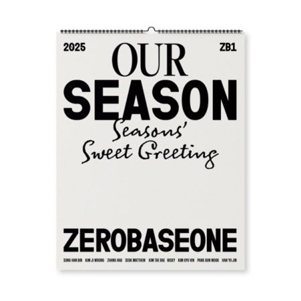 товары ZEROBASEONE - OUR SEASON 2025 Season's Greetings WALL CALENDAR