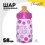 Шар Фольгированный Бутылочка IT'S A GIRL (Розовый)