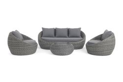 "Барселона" лаунж-зона из искусственного ротанга, цвет графит