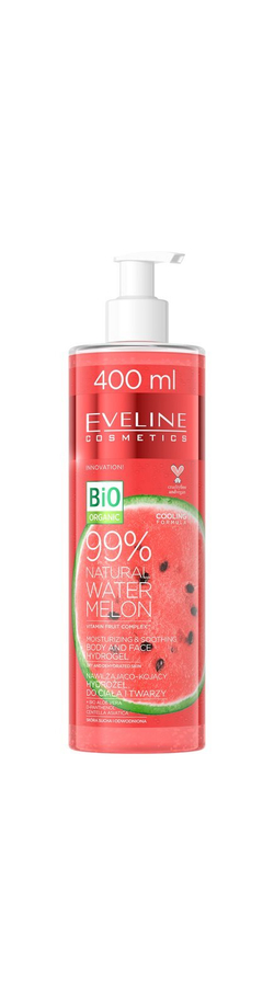 Eveline Cosmetics Bio Organic Natural Watermelon - интенсивный увлажняющий гель для очень сухой кожи /   400  ml  / GTIN 5903416024392