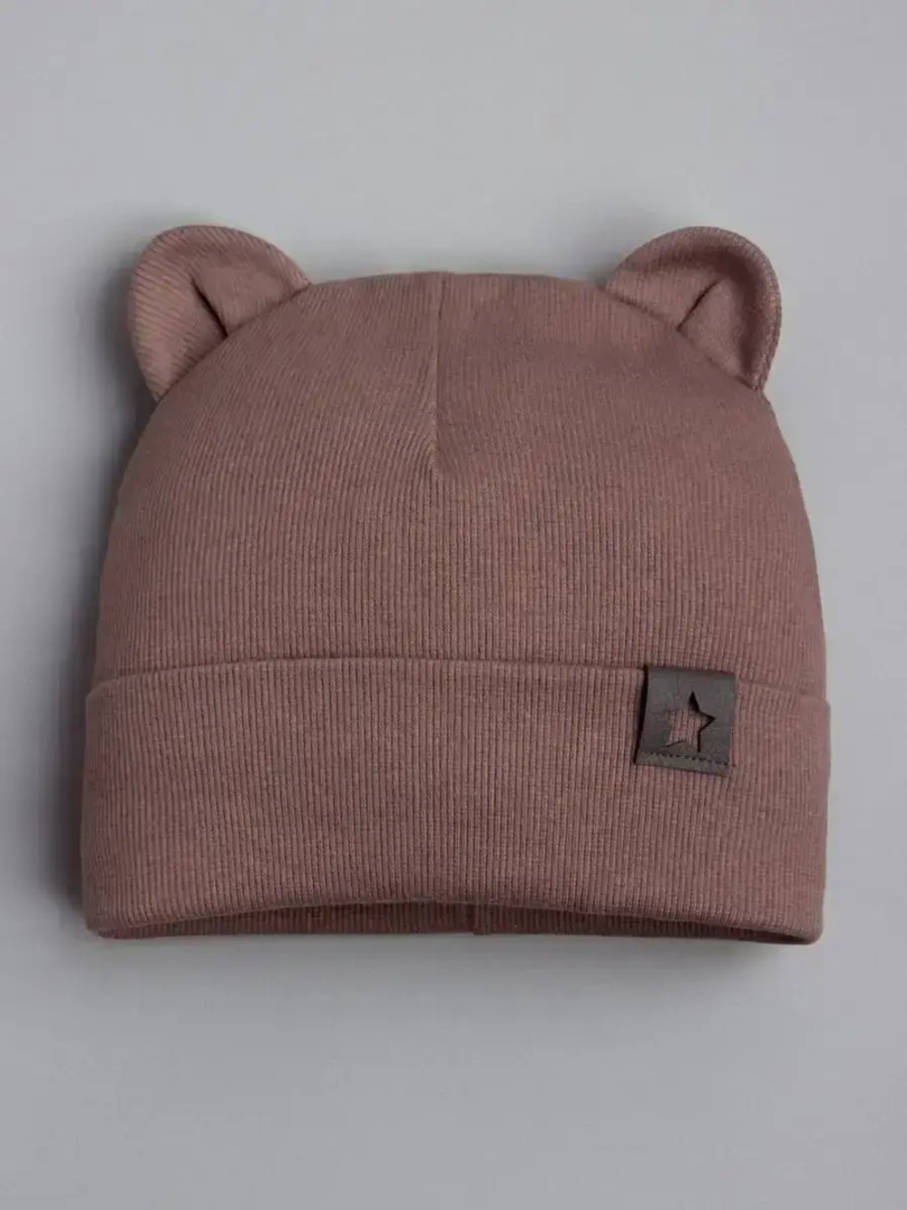 Шапка детская с ушками на осень