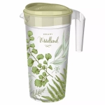 Кувшин с крышкой и декором 1,5л, Зеленый (комплект 9 шт)