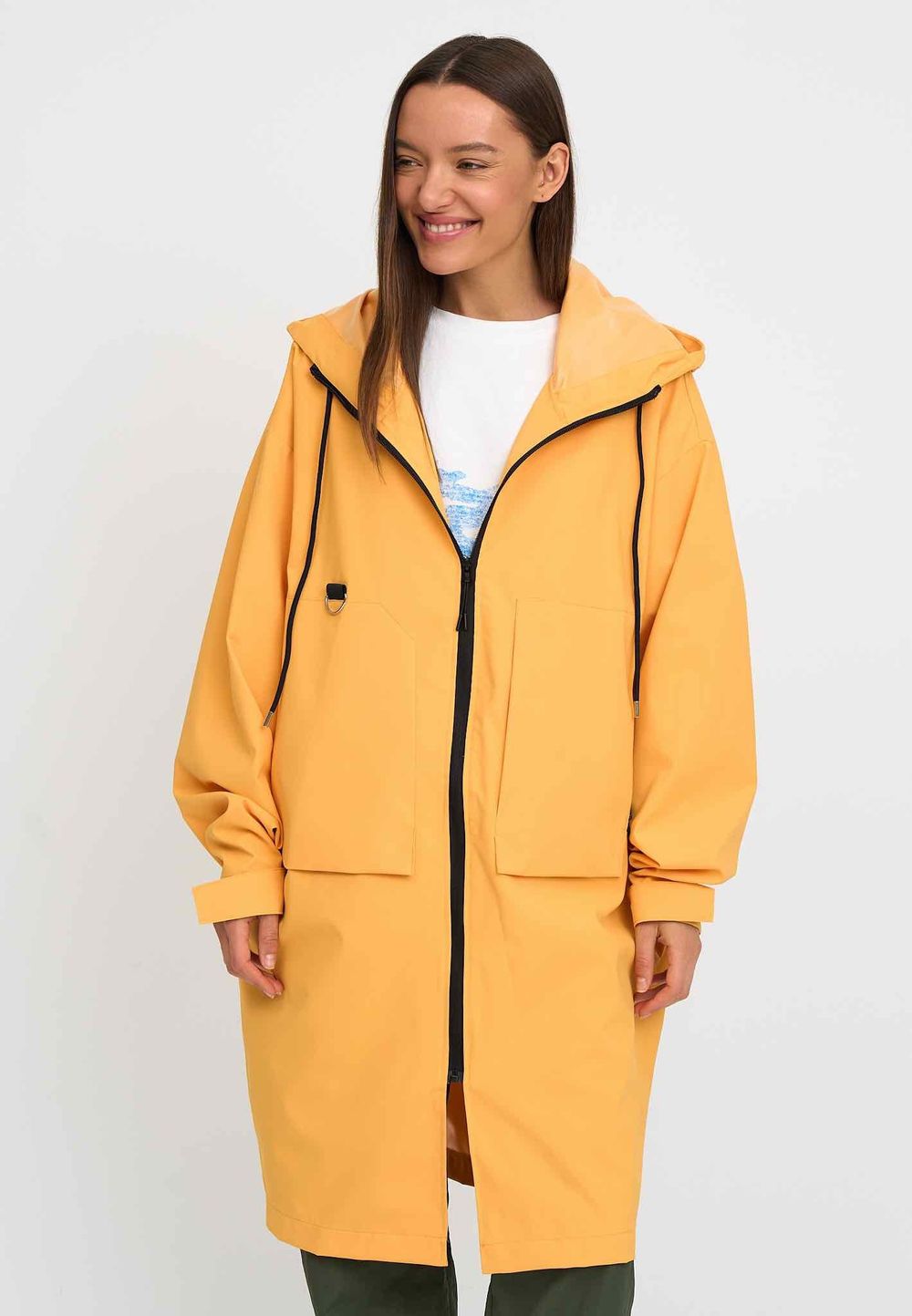 Плащ Kefirmaykifer Оверсайз желтый