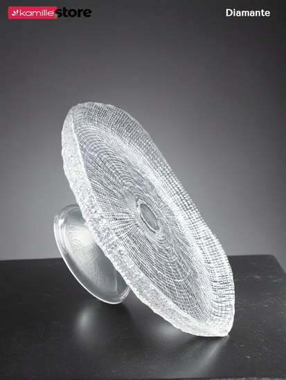 Тортница на ножке 25х11 см. из стекла, Diamante