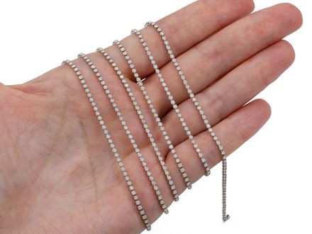 Стразовая цепь Опал 1,7мм (остаток 12см)