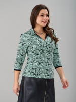 Блузка БЛ-015/шалфей-зебра