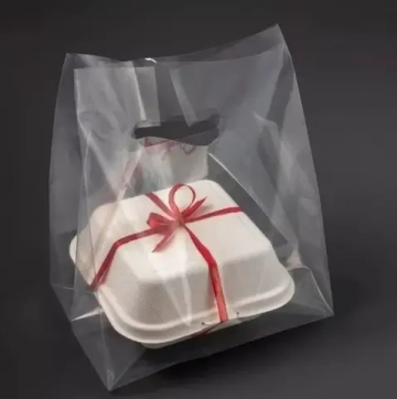 Пакет под кулич/торт/бенто с вырубной ручкой. (Дно 17х17см)