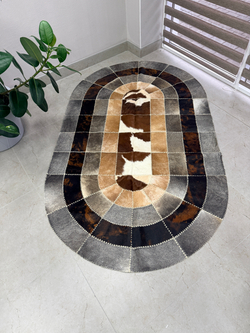 Ковер овальный натуральный Телячья шкура , 240х140