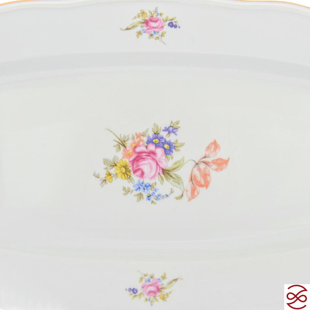 Блюдо овальное Dubi Цветочный мотив 57 см