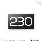 Номер на дверь 230, табличка на дверь для офиса, квартиры, кабинета, аудитории, склада, черная 120х70 мм, Айдентика Технолоджи
